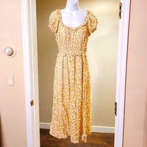NWT Lush Floral Peasant Dress